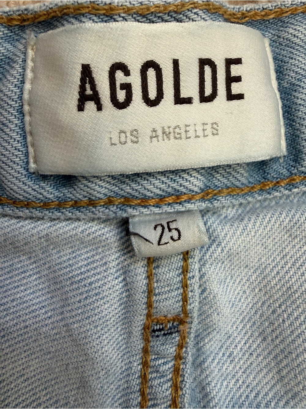 Agolde Light Wash Low Slung Baggy Wide Leg Jeans Size 25 - Picture 5 of 9